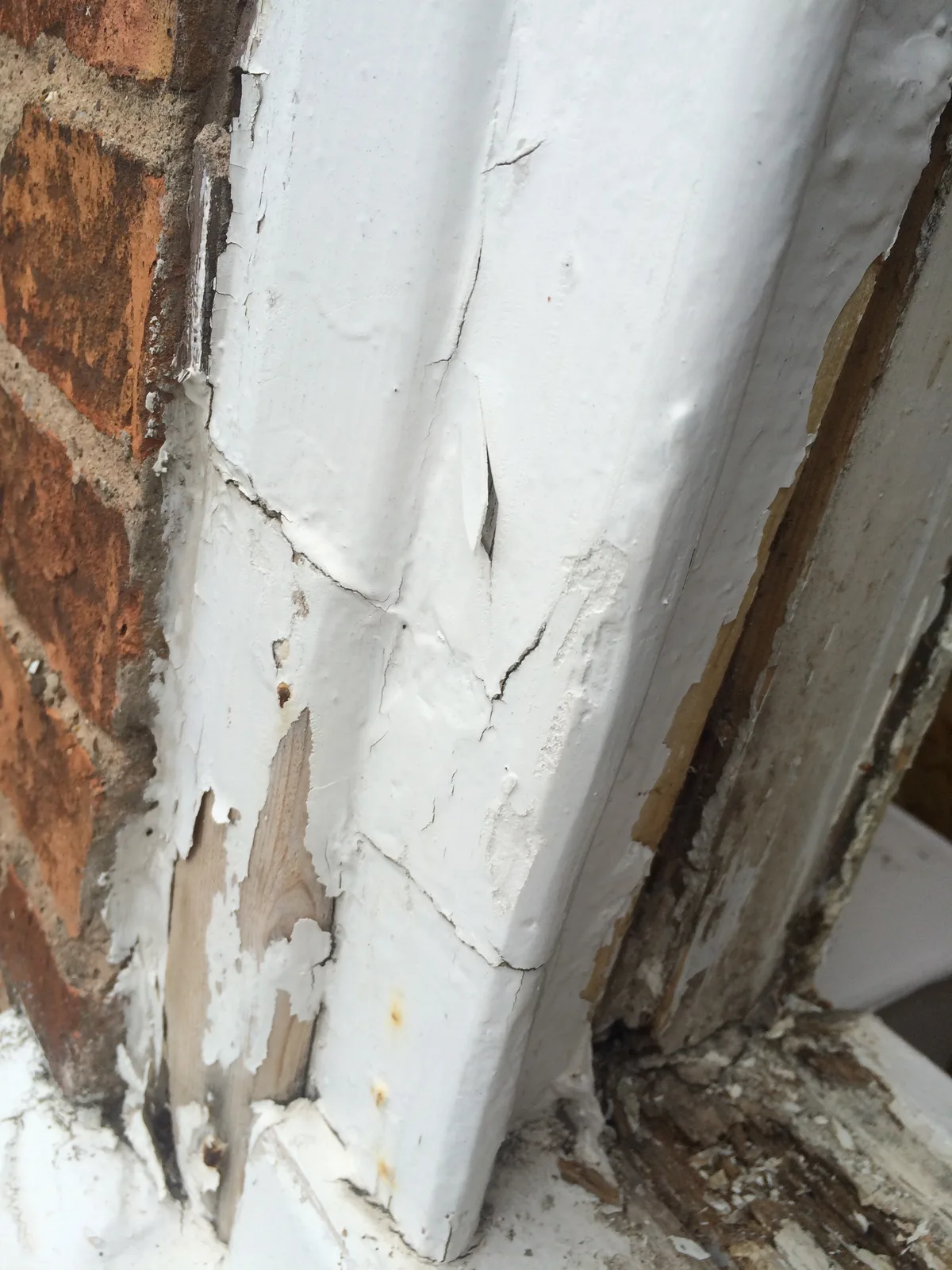 New timber splice fitted to the window frame