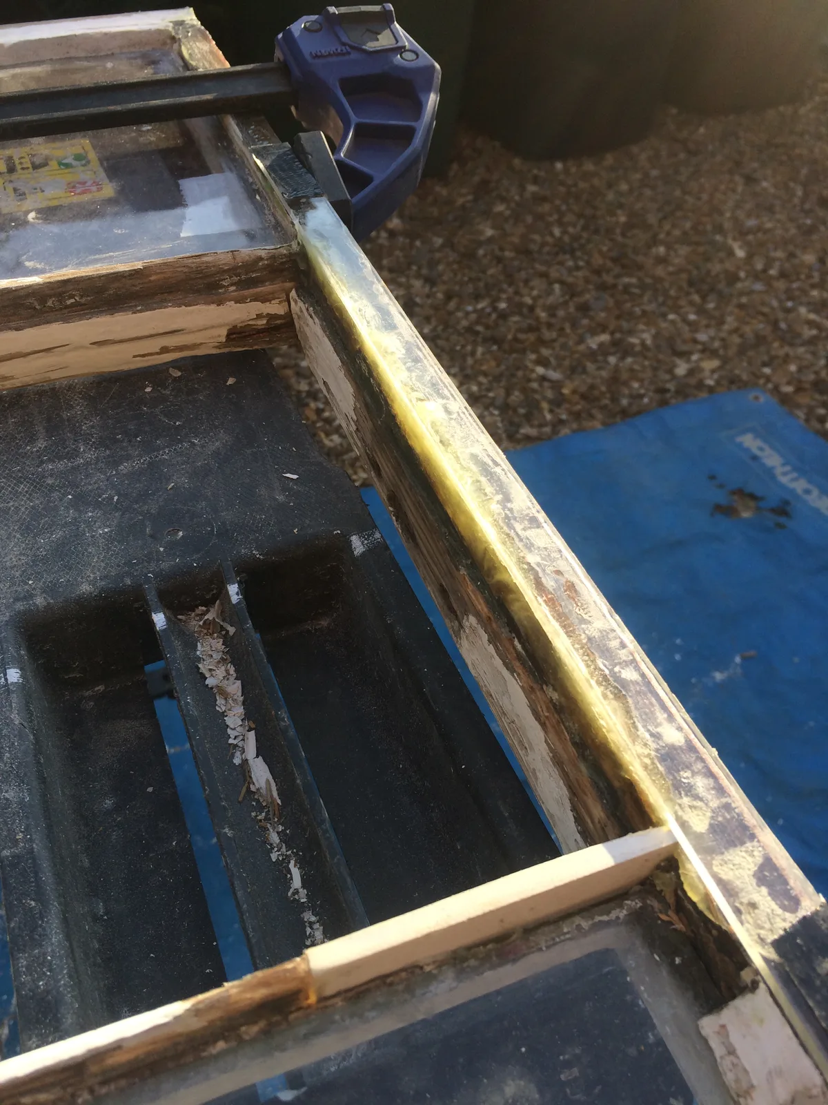 Prepared joinery ready for painting