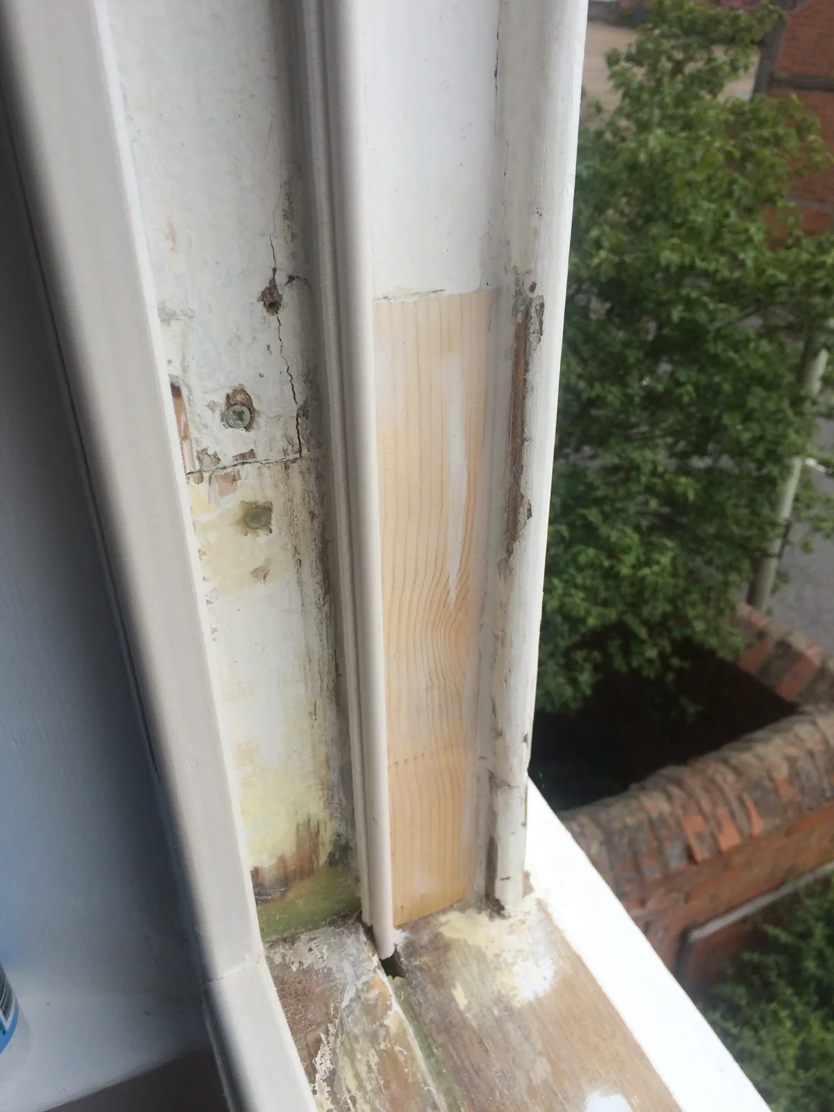 Restored sash window fitted with draught exclusion