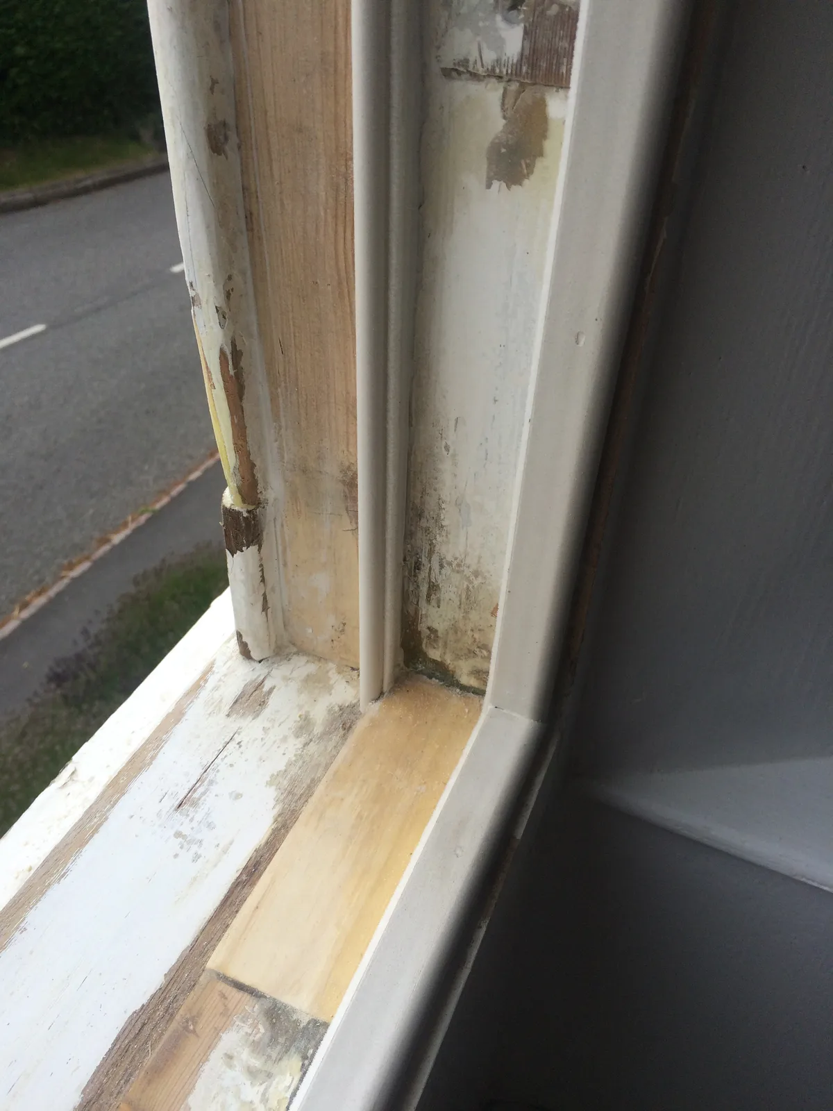 Painted Georgian sash window detail
