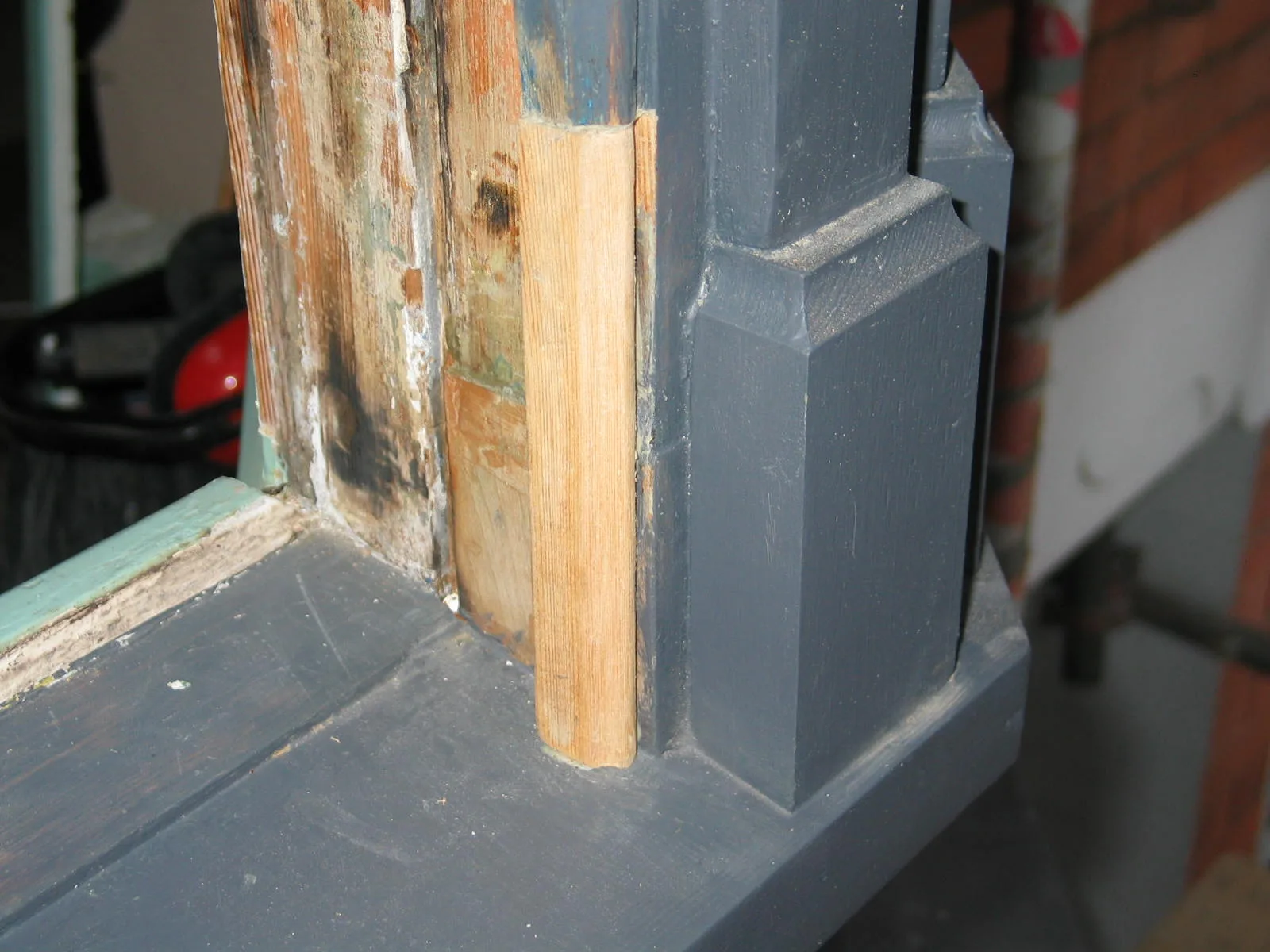 Repainted Victorian sash windows